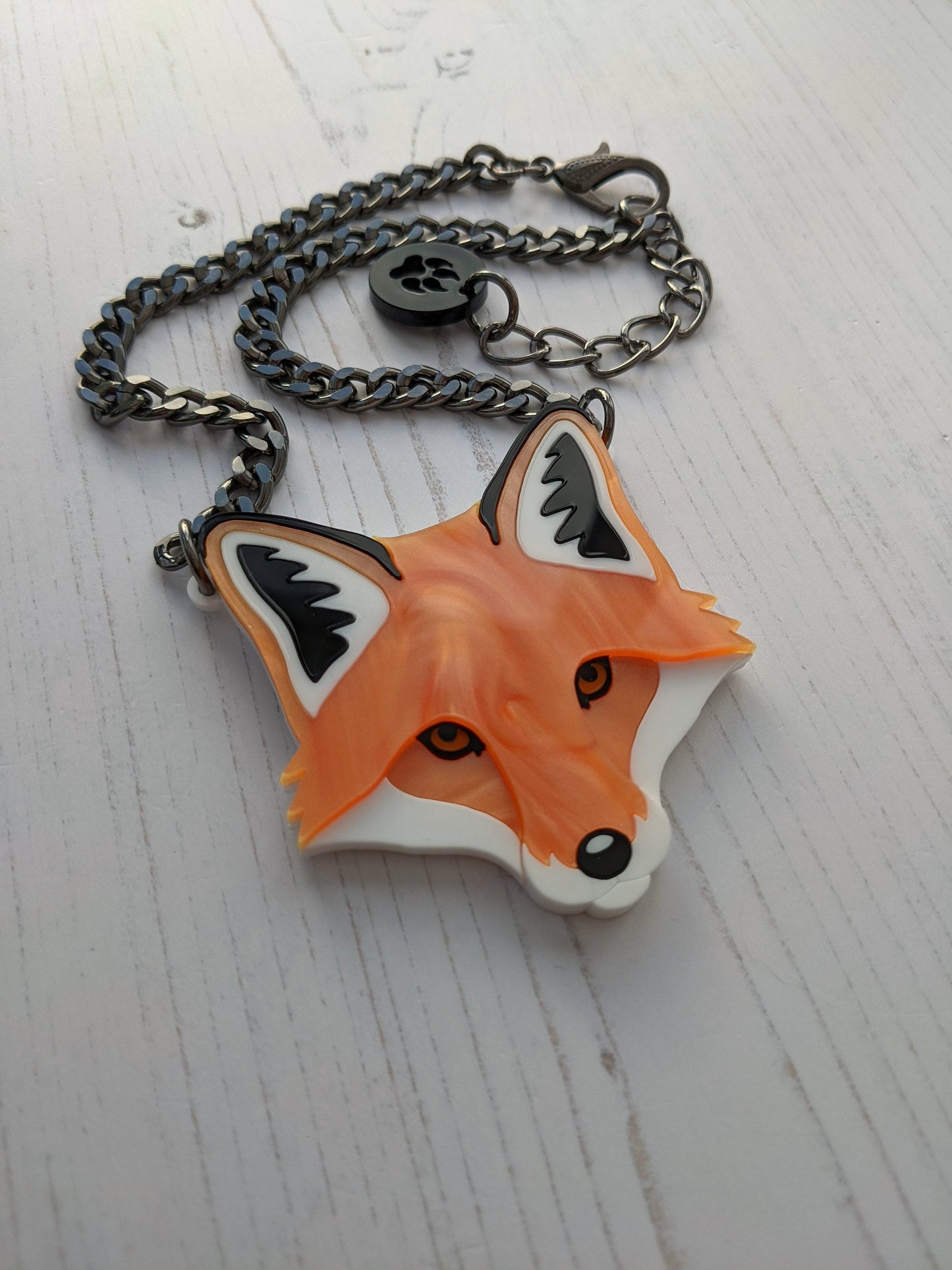 PRE ORDER Statement Fox Head Necklace - 'Summer'