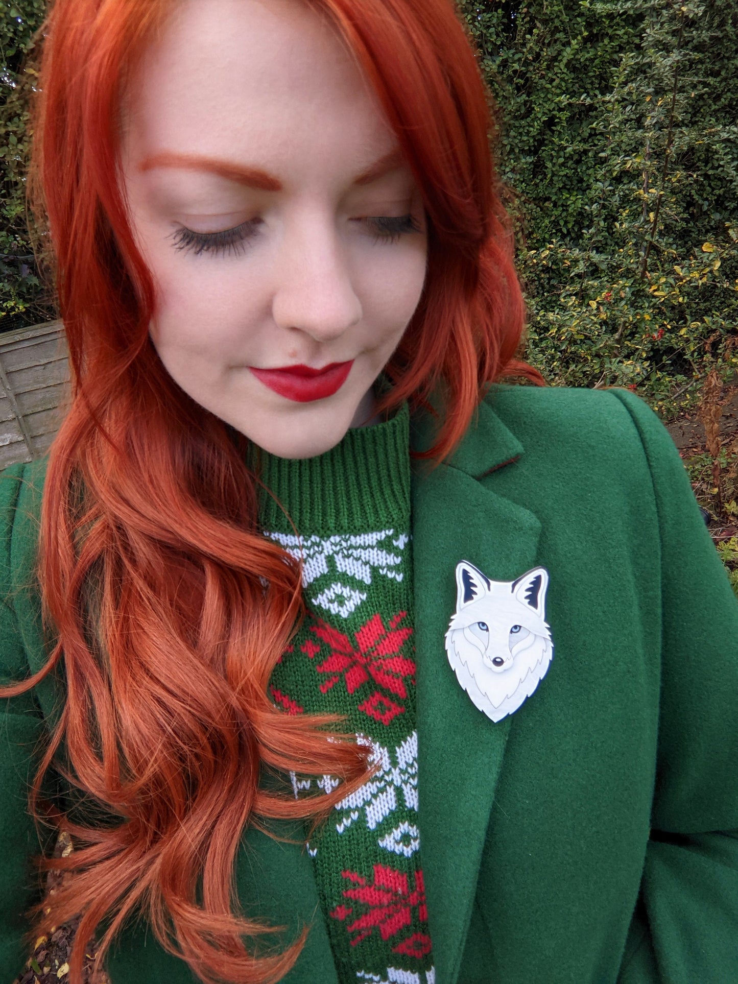 PRE ORDER Fox Brooch - 'Winter'