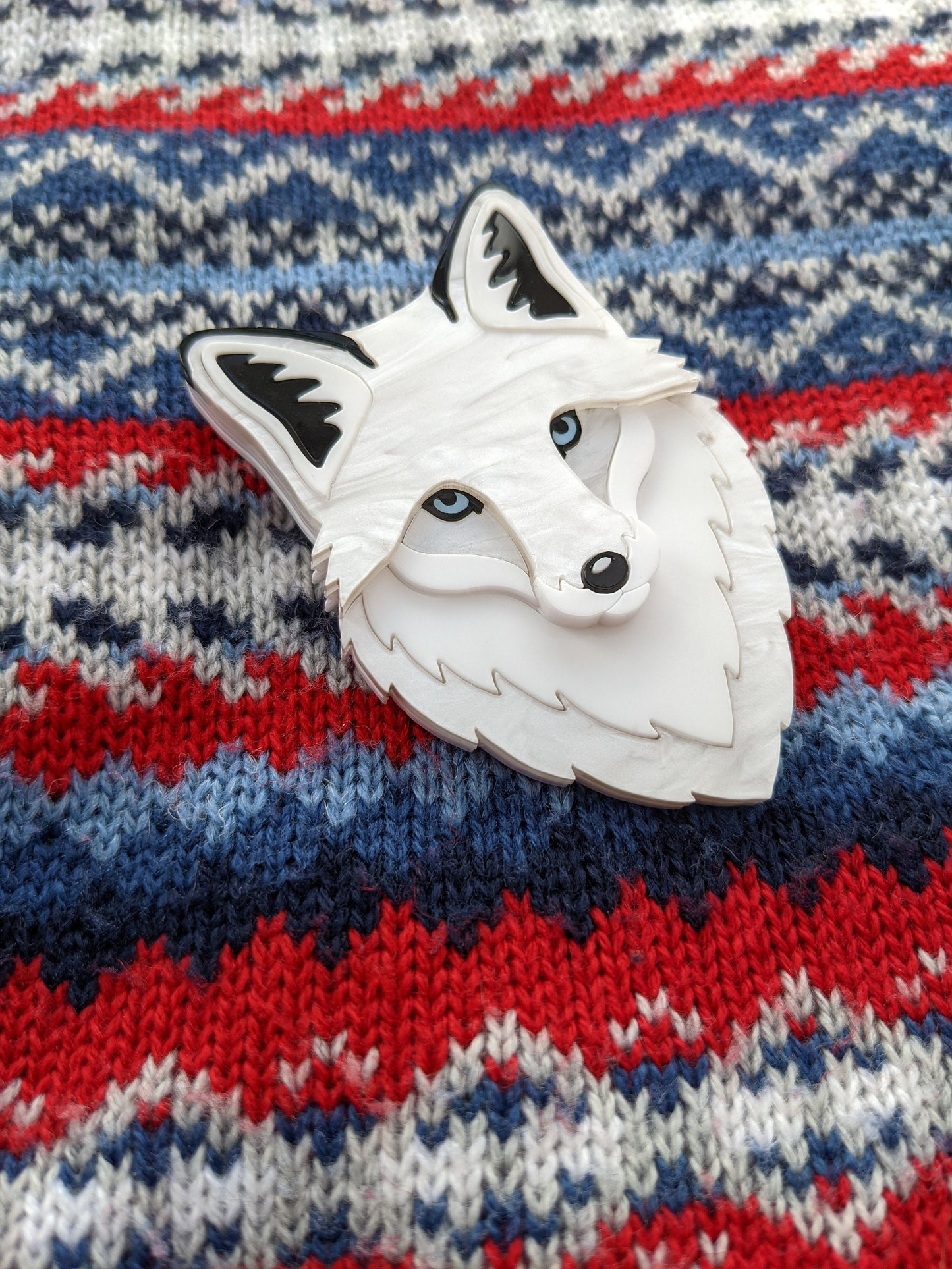 PRE ORDER Fox Brooch - 'Winter'