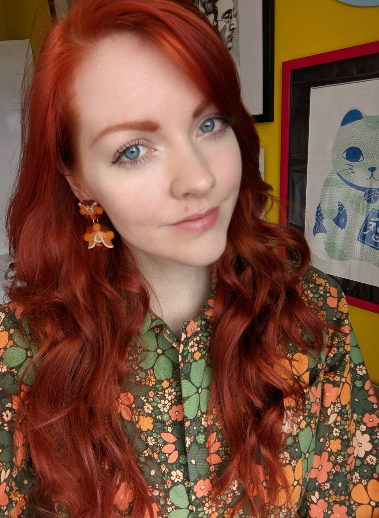 PRE ORDER Mid Folk Floral Earrings - Tortoiseshell