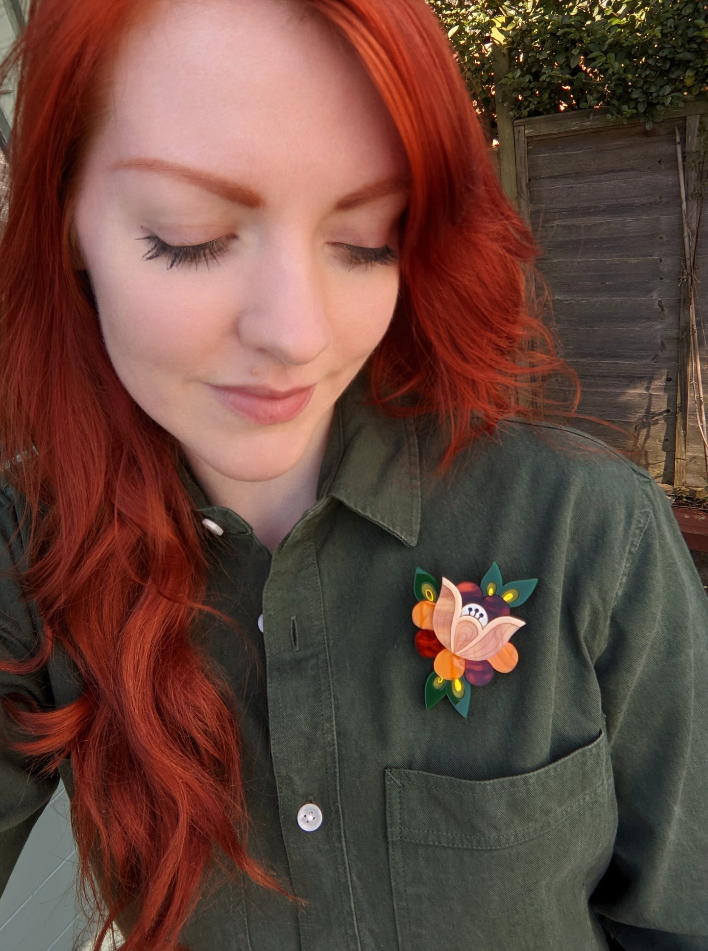 PRE ORDER Folk Floral Brooch - Tortoiseshell