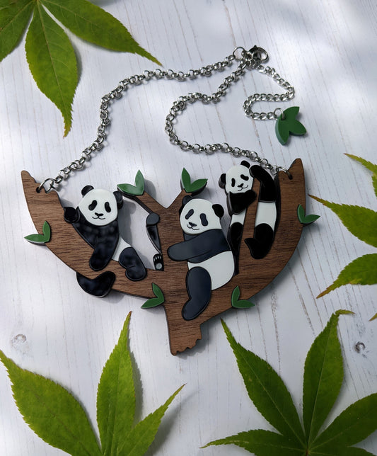 PRE ORDER Statement Panda Tree Necklace