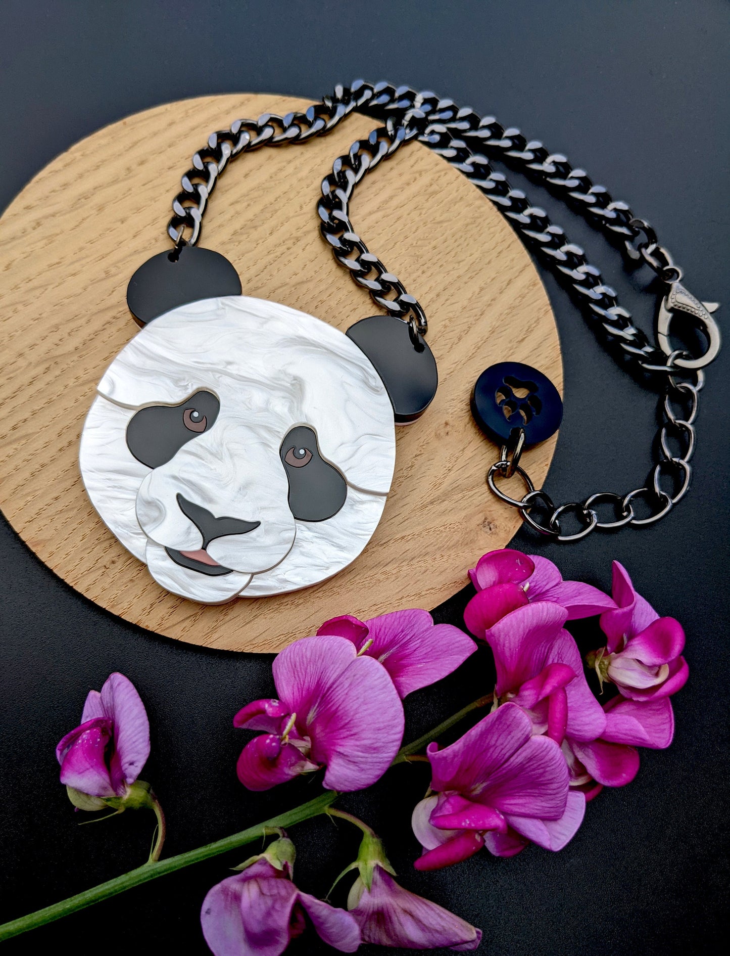 PRE ORDER Statement Panda Head Necklace