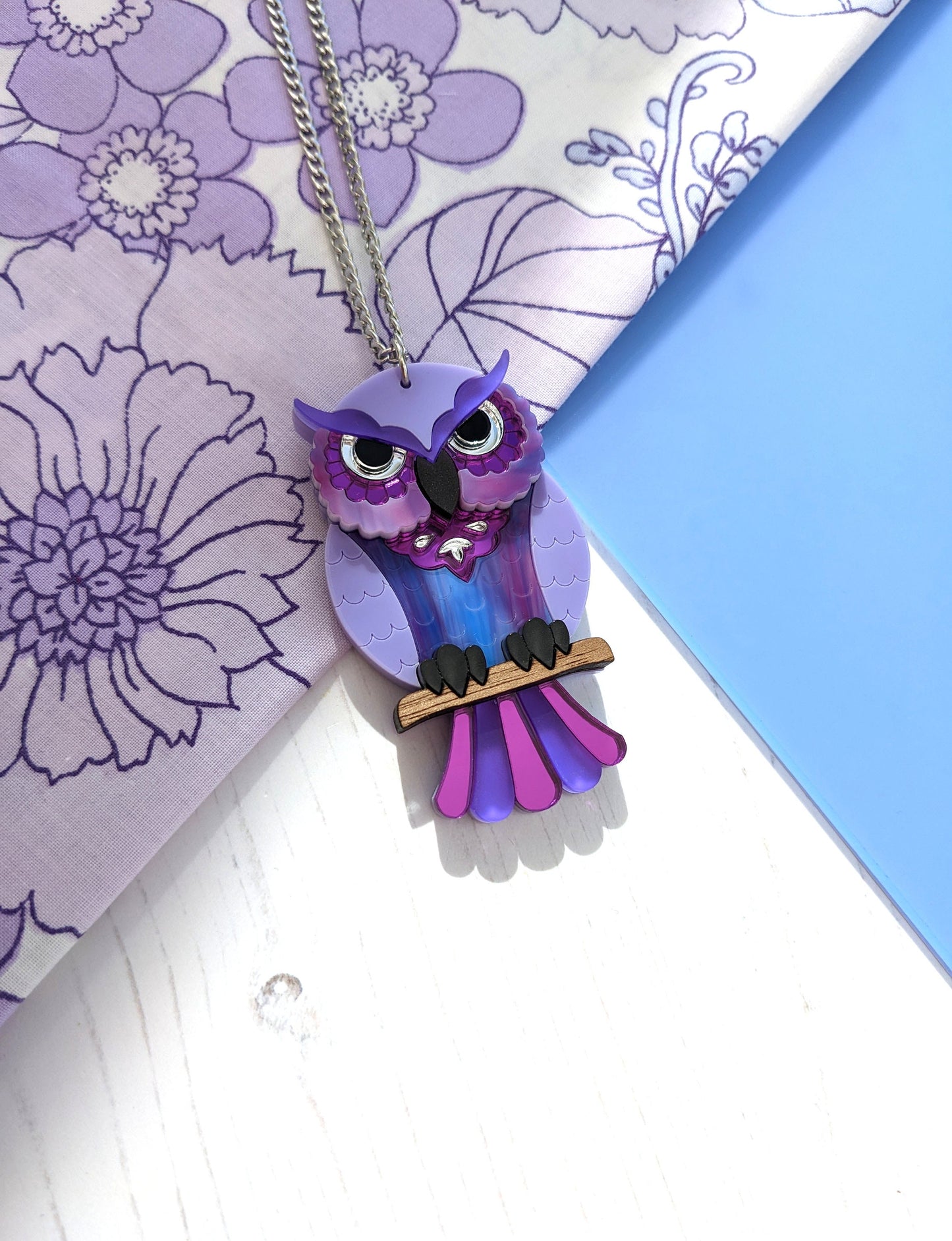 PRE ORDER Owl Pendant - 'Midnight'