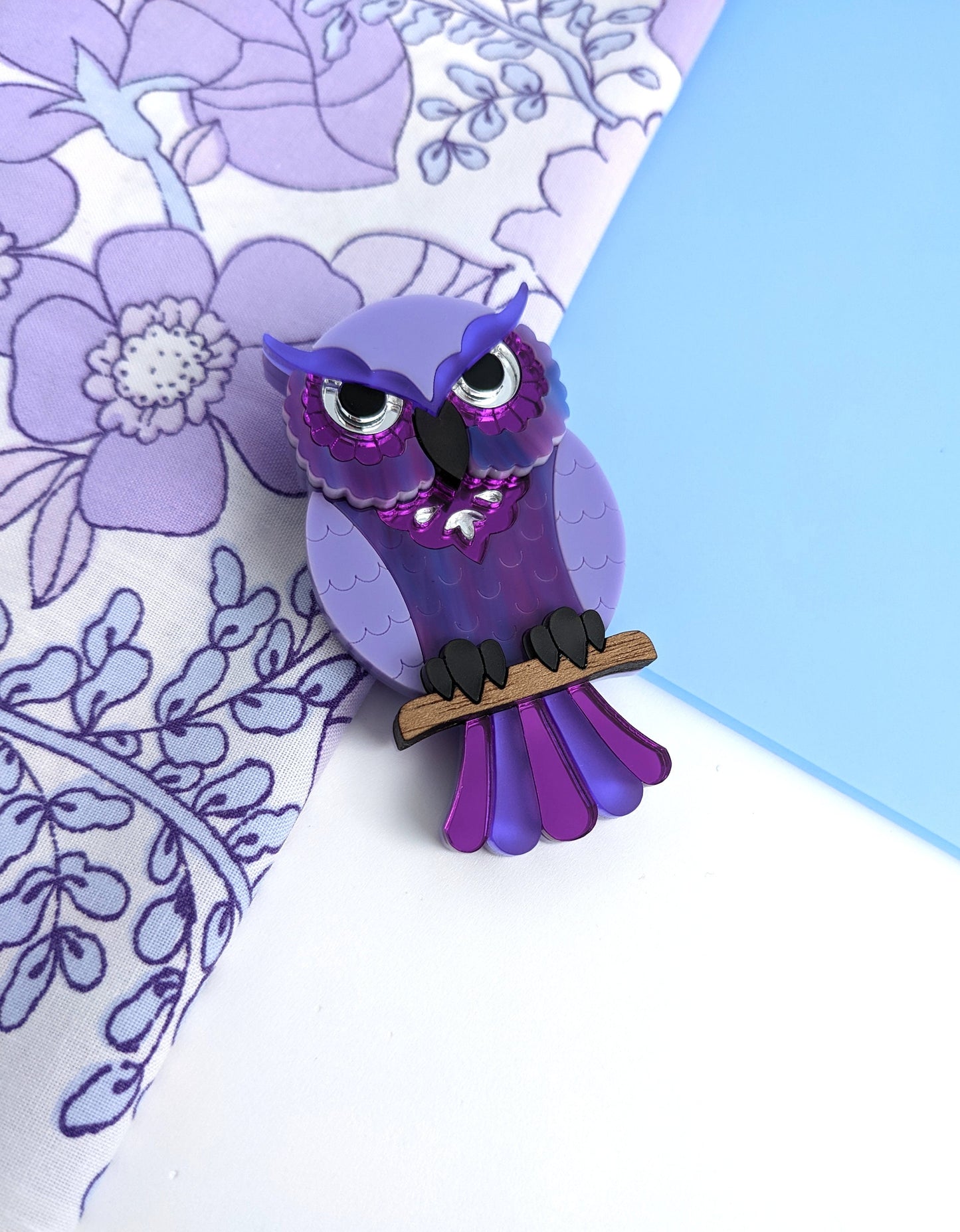 PRE ORDER Owl Brooch - 'Midnight'