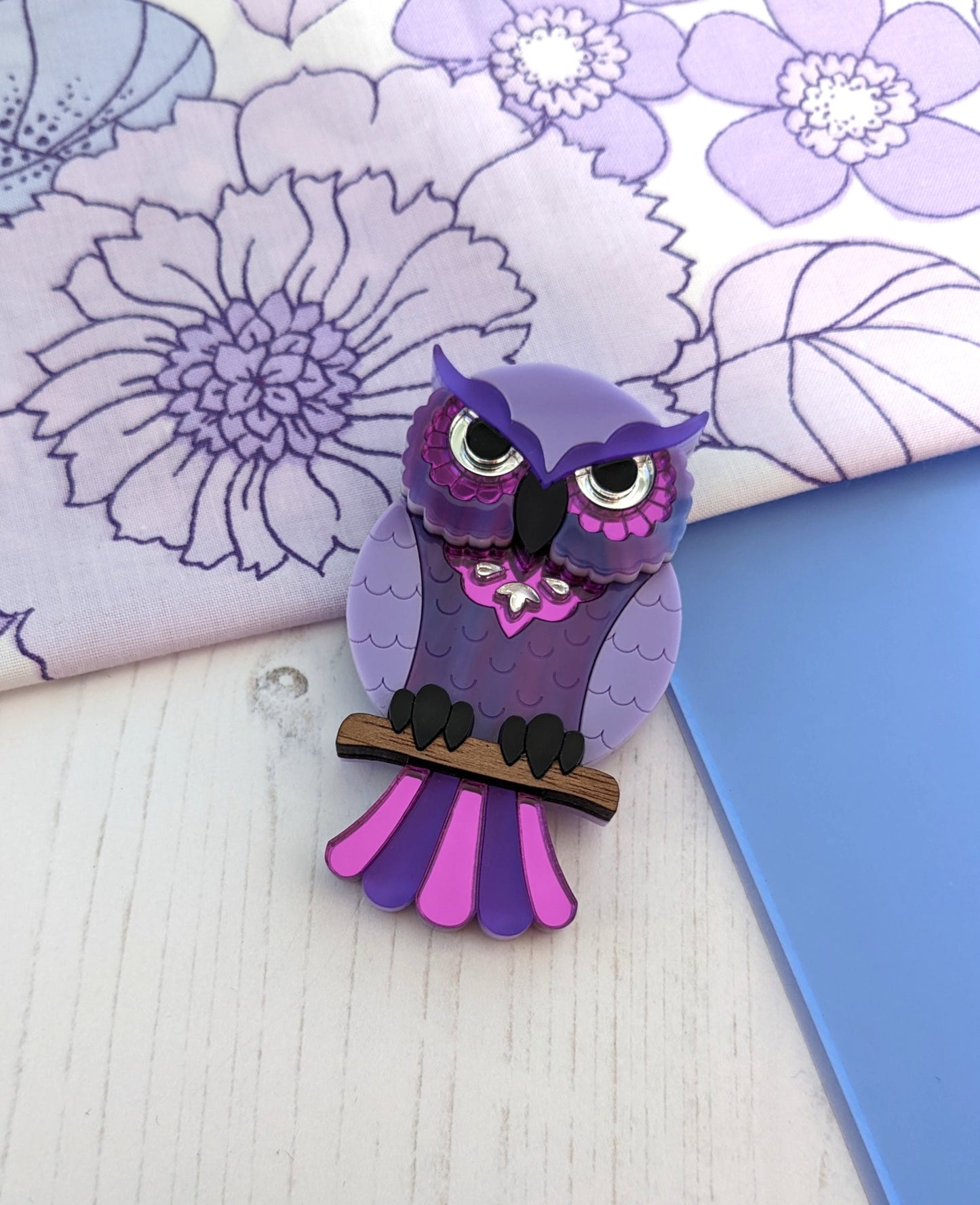 PRE ORDER Owl Brooch - 'Midnight'