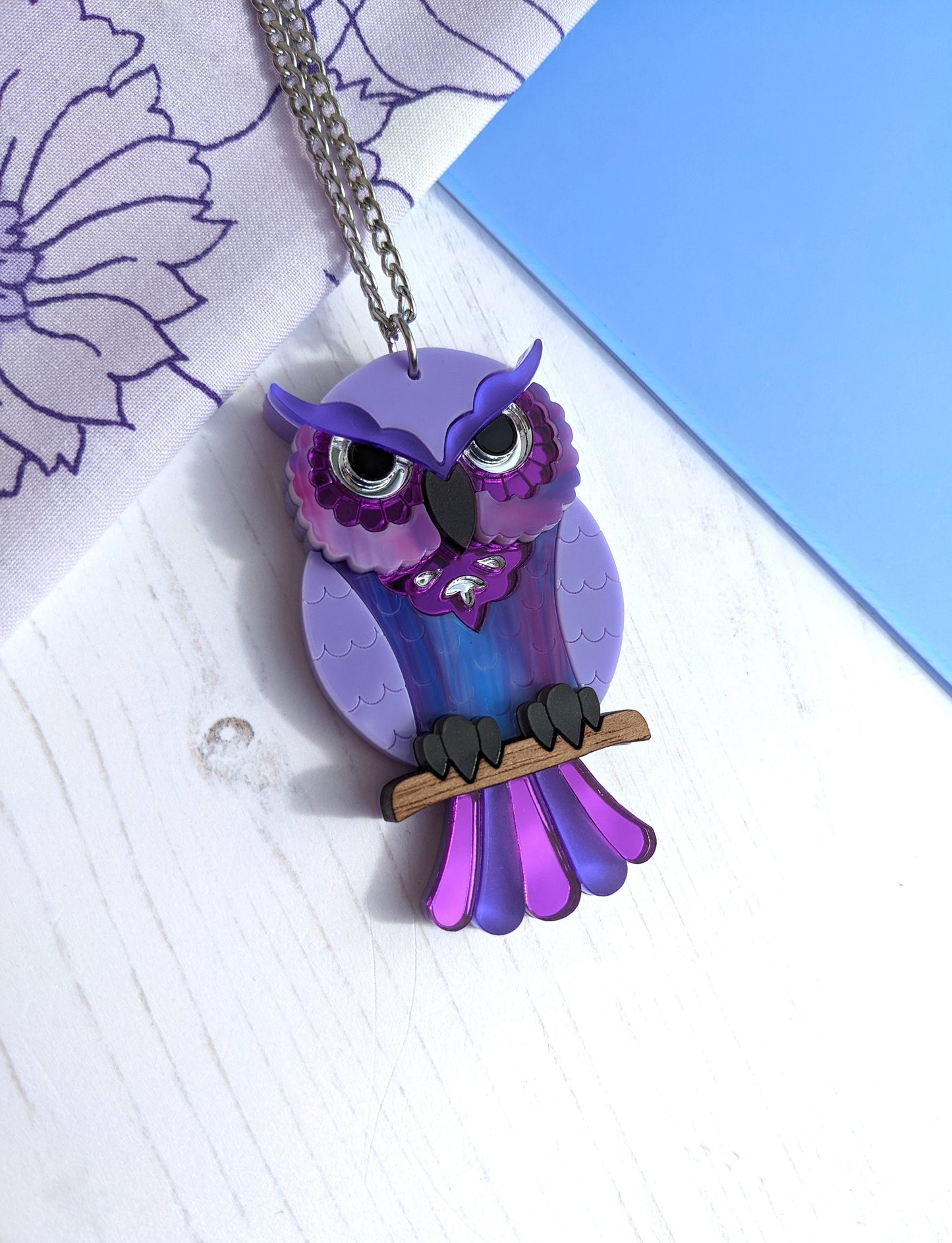 PRE ORDER Owl Pendant - 'Midnight'