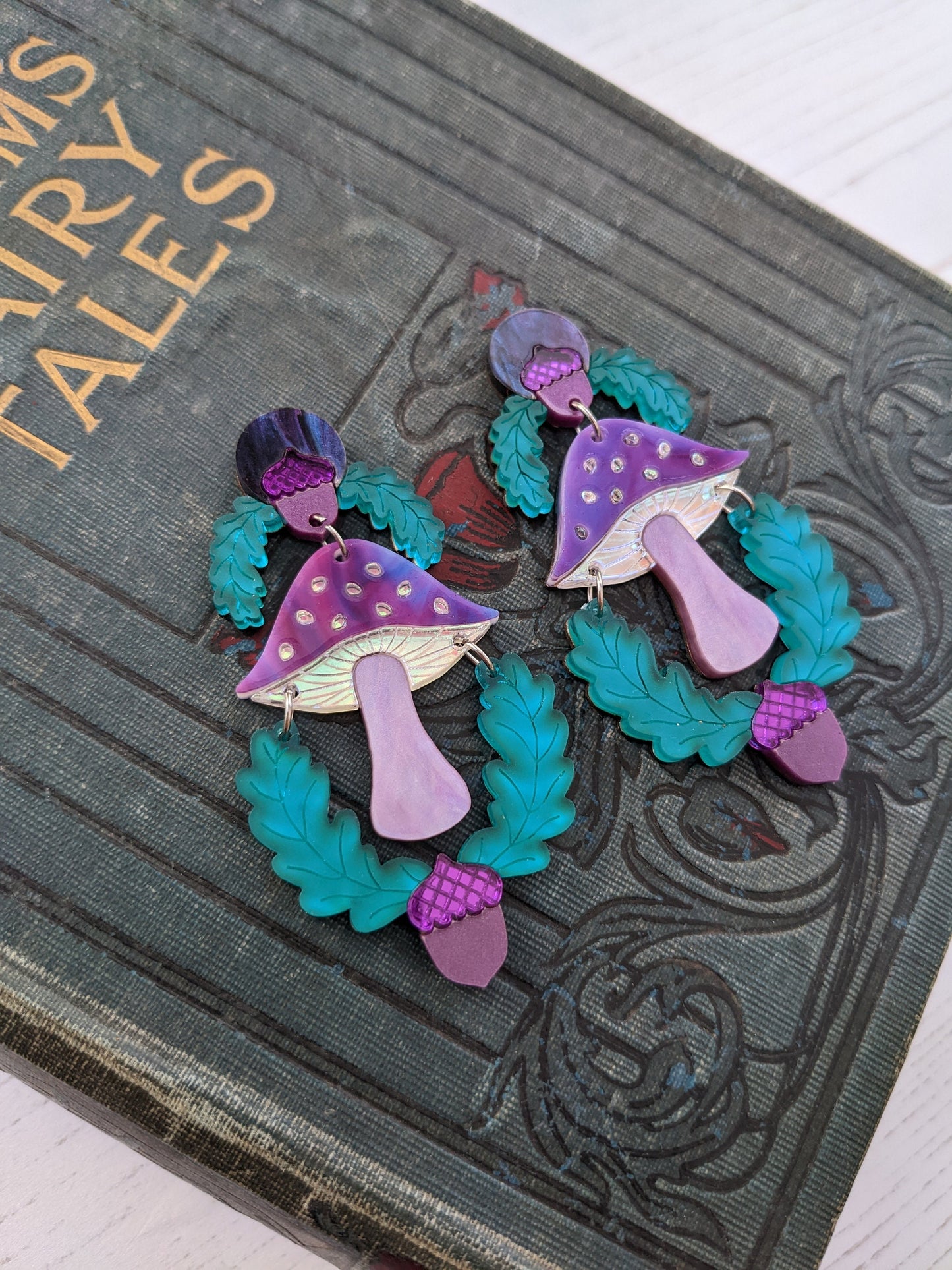 PRE ORDER Statement Mushrooms Earrings - Aurora