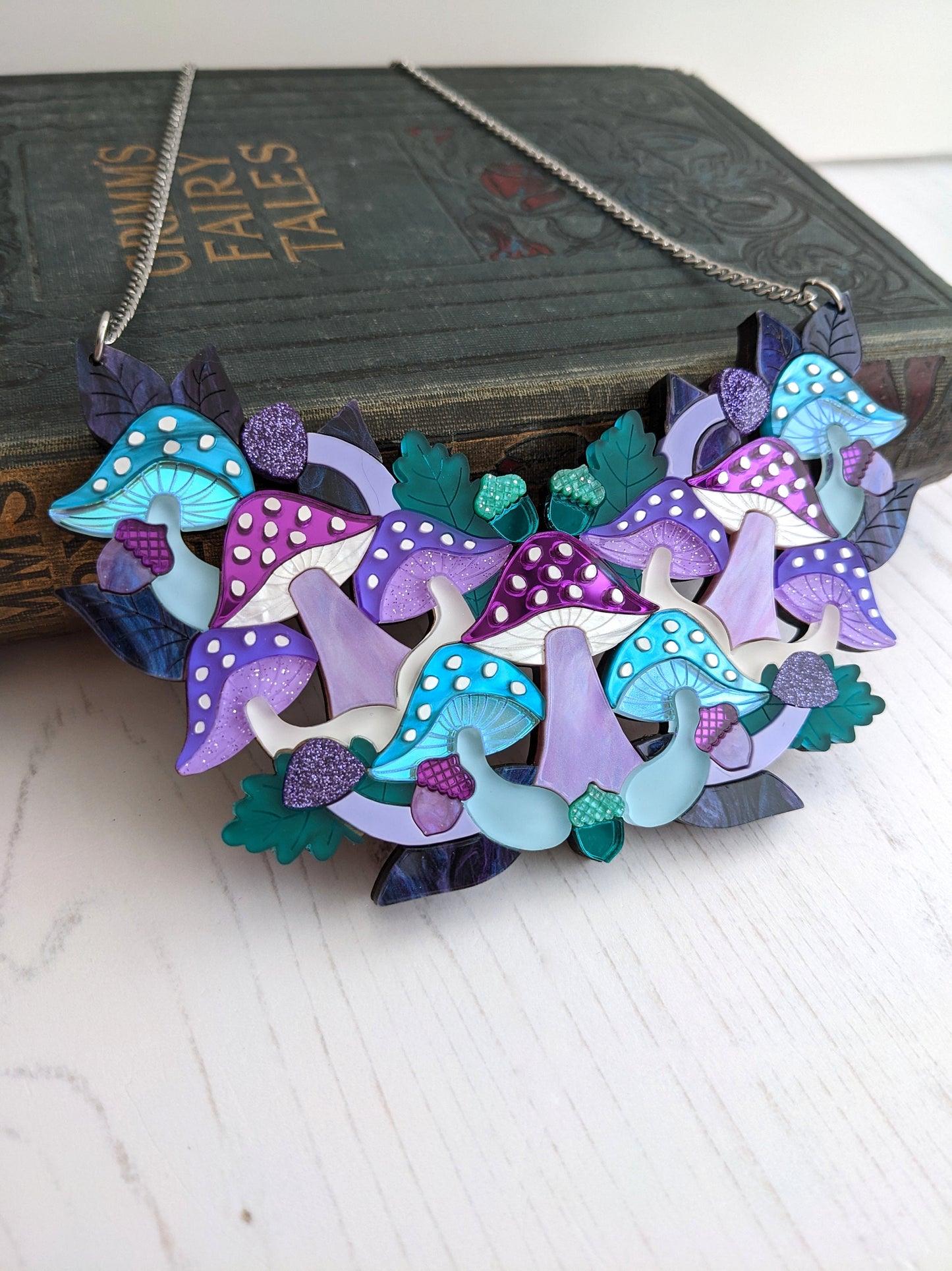 Mushroom Bib Necklace - Dreamland. Surprise return!