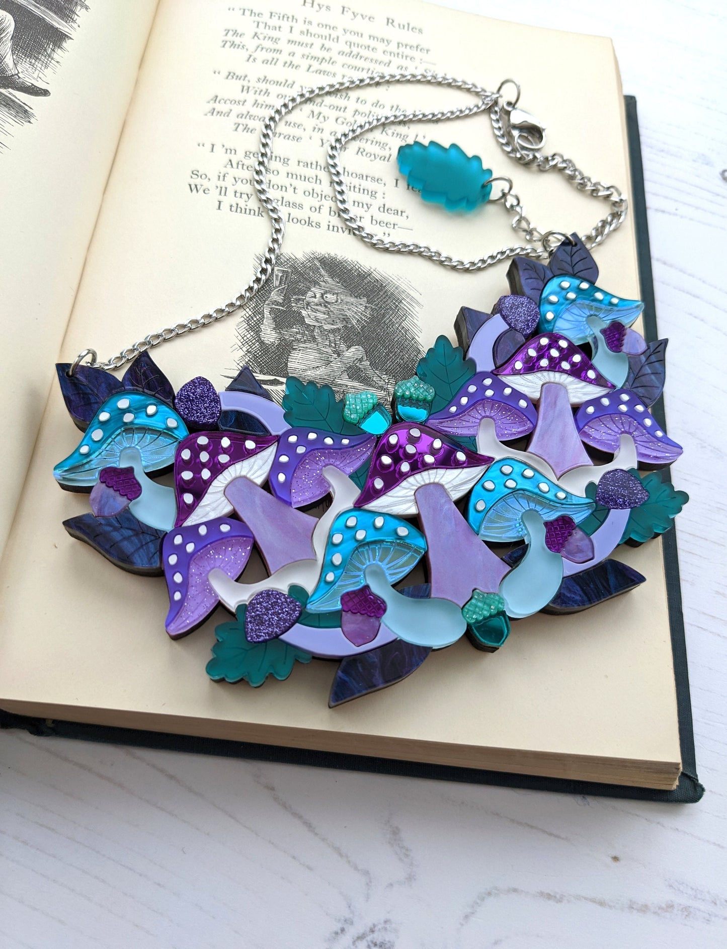 Mushroom Bib Necklace - Dreamland. Surprise return!