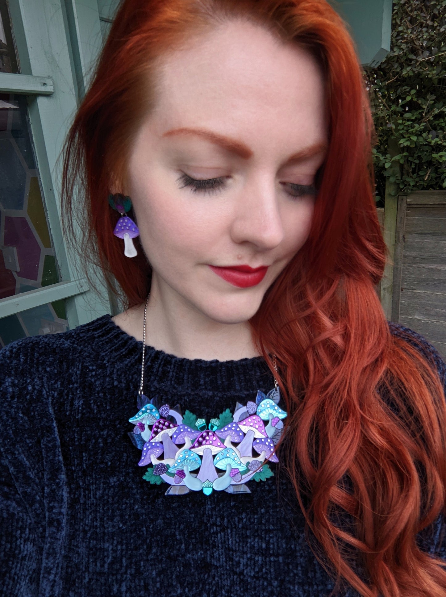 Mushroom Bib Necklace - Dreamland. Surprise return!