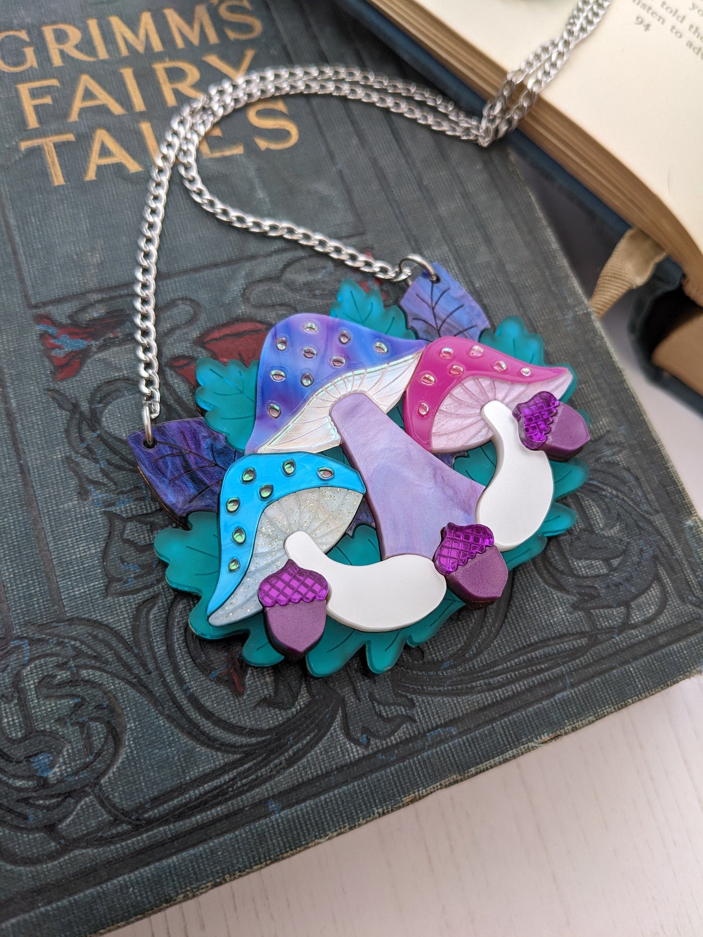 PRE ORDER Mushroom Necklace - Aurora