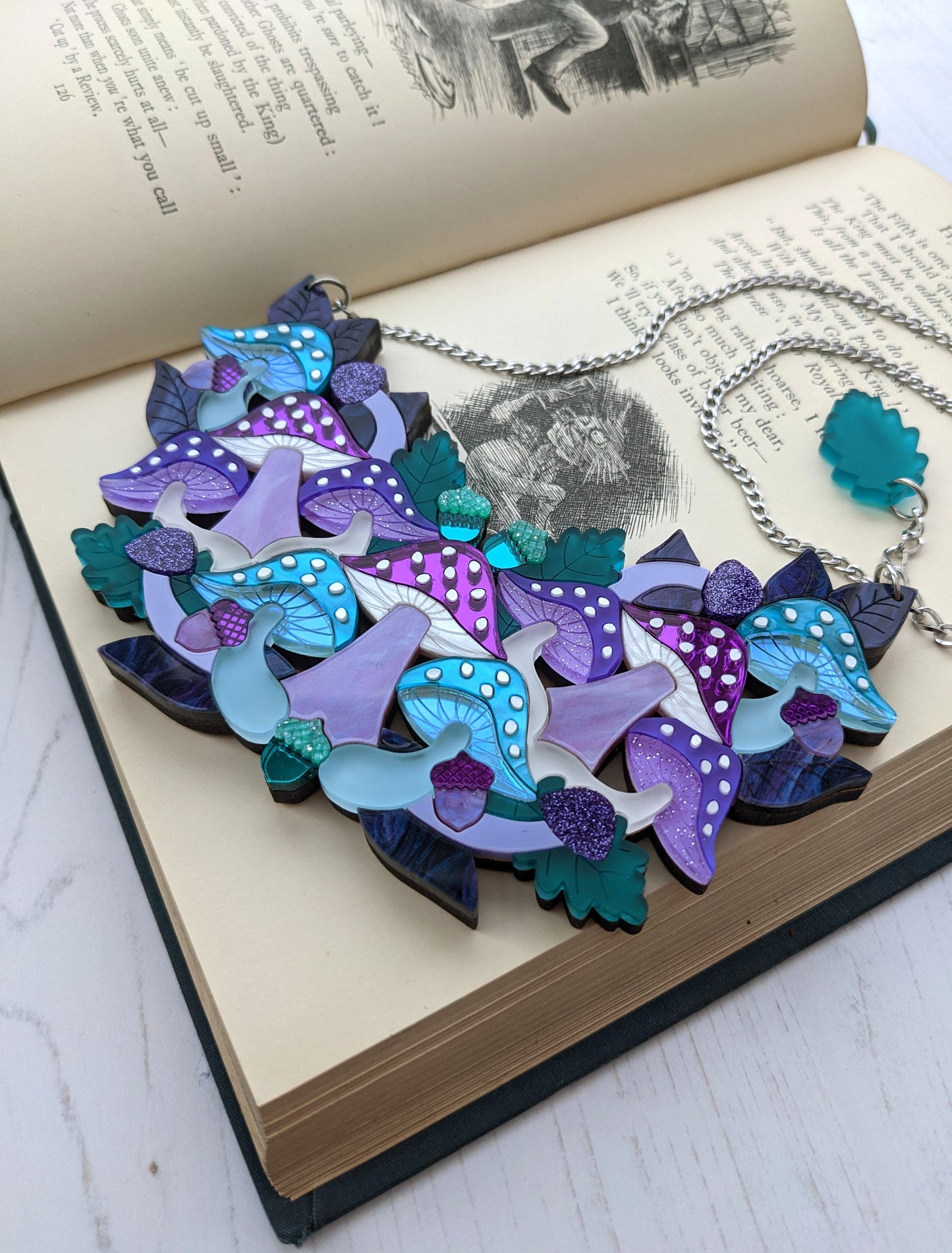 Mushroom Bib Necklace - Dreamland. Surprise return!