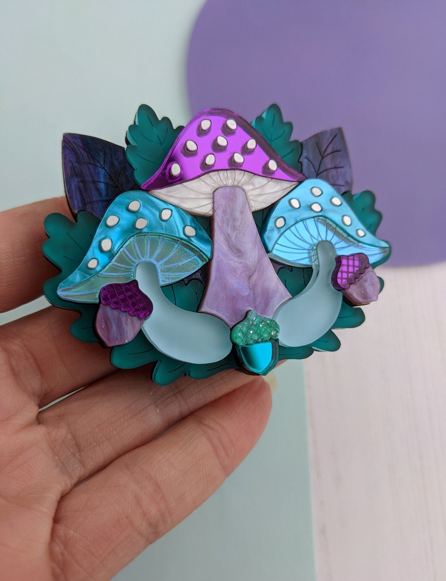 Mushroom Brooch - Dreamland