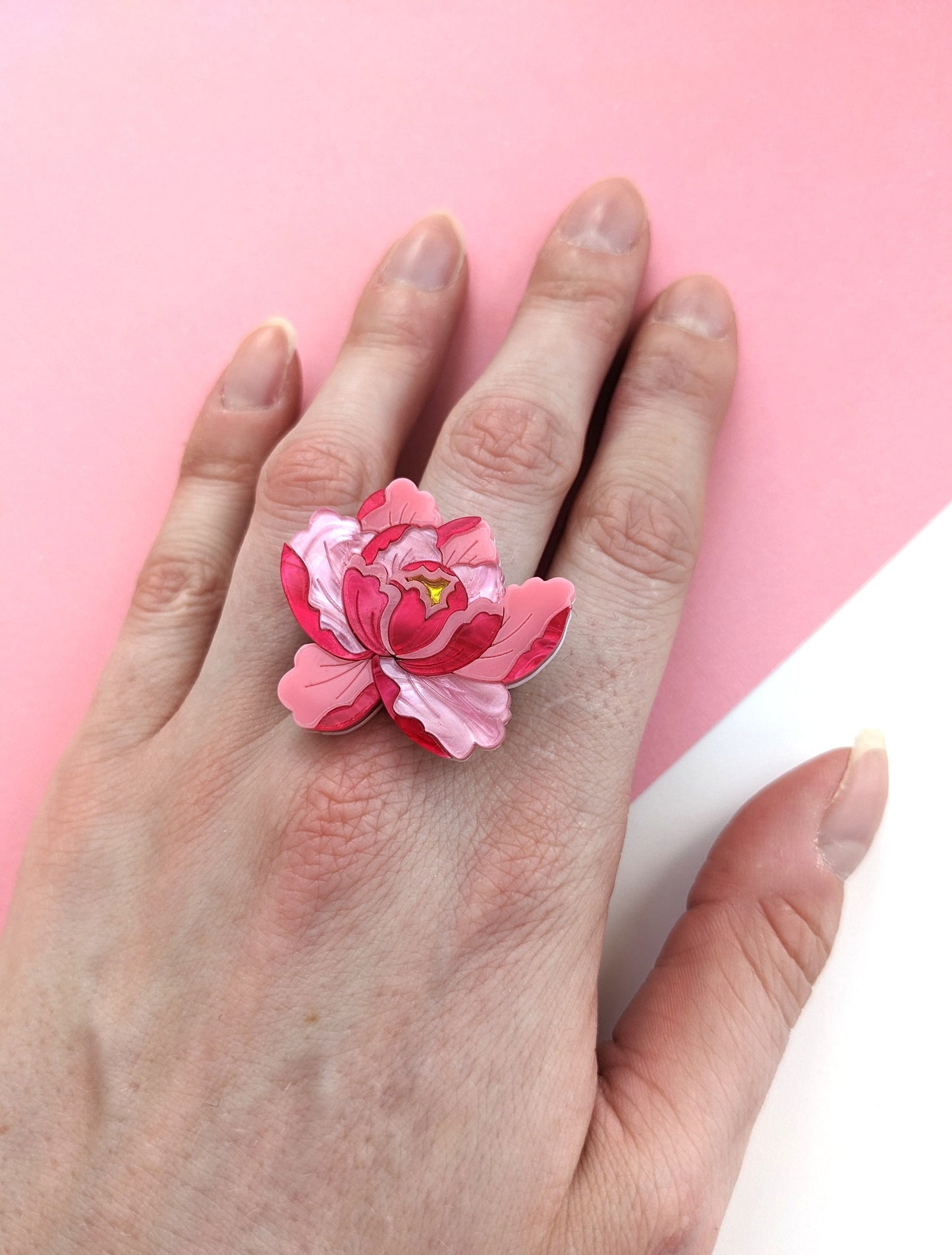 PRE ORDER Peony Ring - Bright Pink